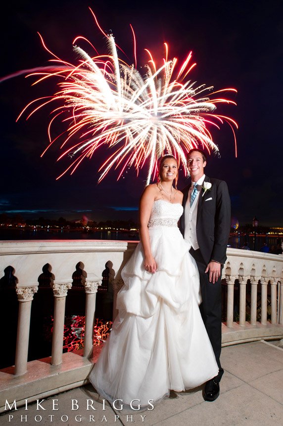 Disney World Epcot Wedding Fireworks Dessert Party