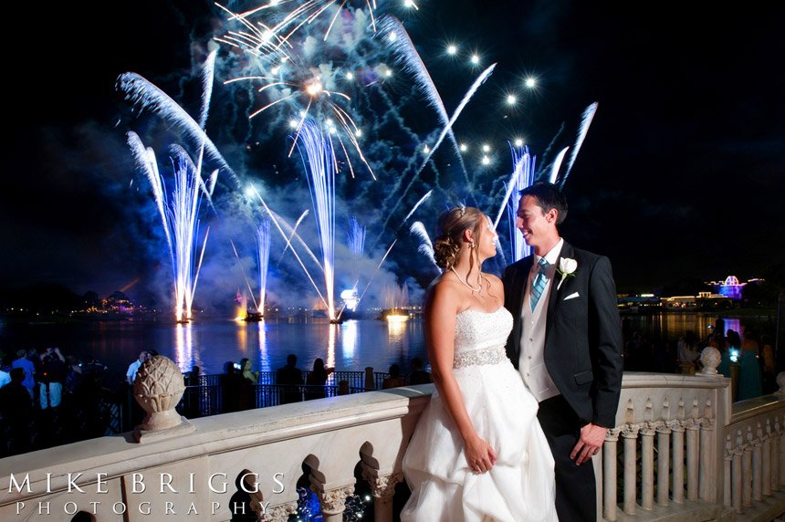 Disney World Epcot Wedding Fireworks Dessert Party