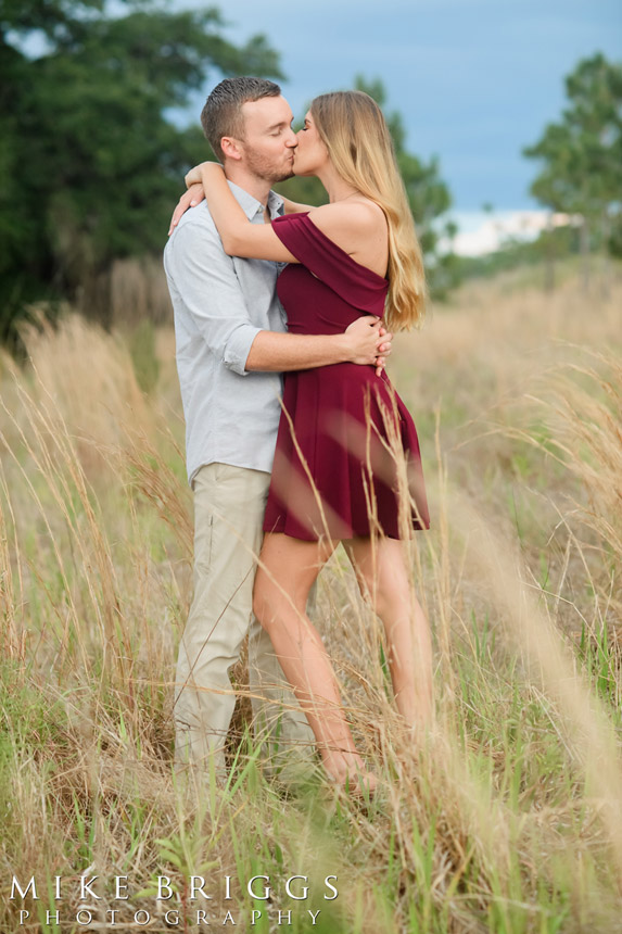 Red Dress Engagement Photos